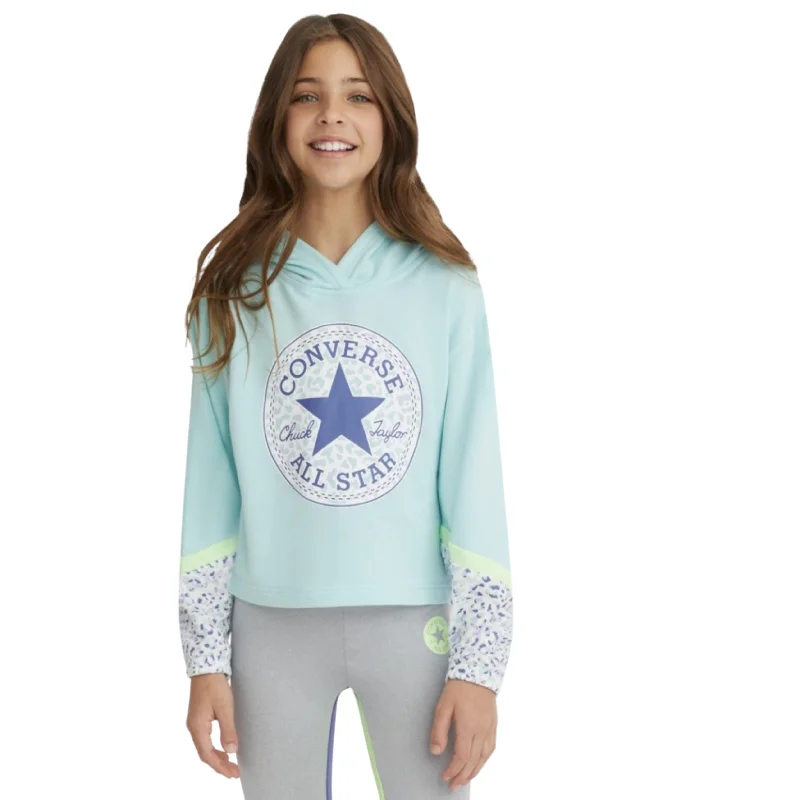 Performance HoodiesCONVERSE - Girls Color Blocked Printed hoody