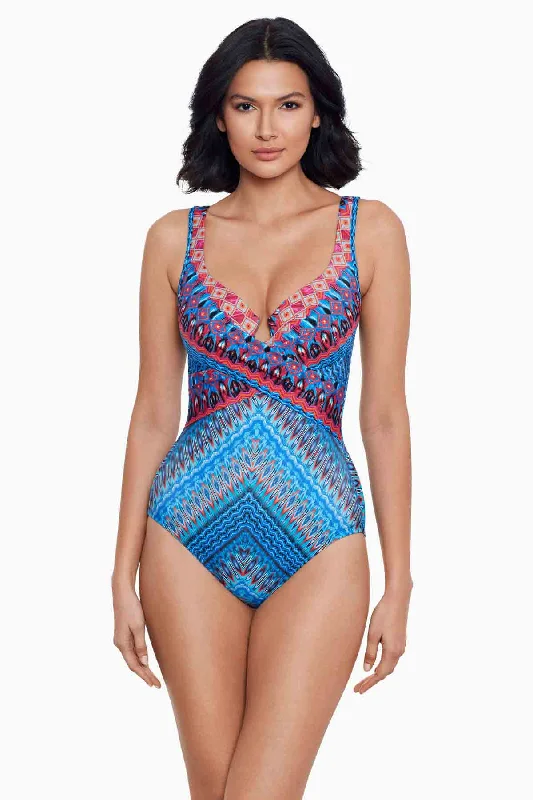 Casablanca Criss Cross Escape One Piece Swimsuit