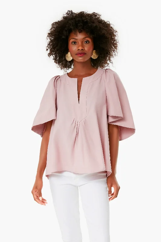 Minimalist Short Sleeve TopsLilac Finley Flutter Sleeve Top