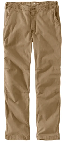 Rugged Flex® Slim Fit Canvas 5-Pocket Tapered Work Pant, Dark Khaki