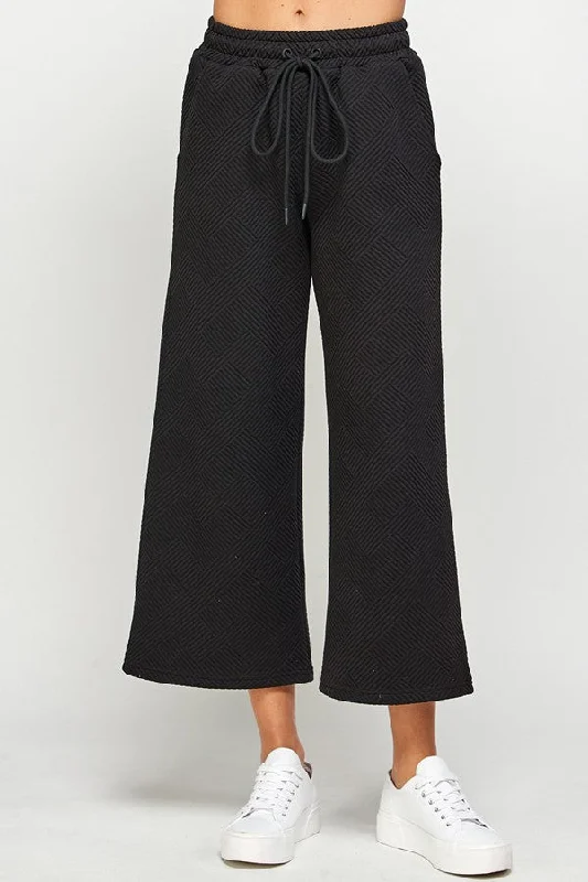 My Heart Textured Black Pants