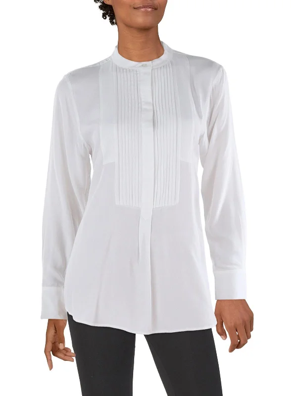 Down capeWomens Modal Pintuck Button-Down Top