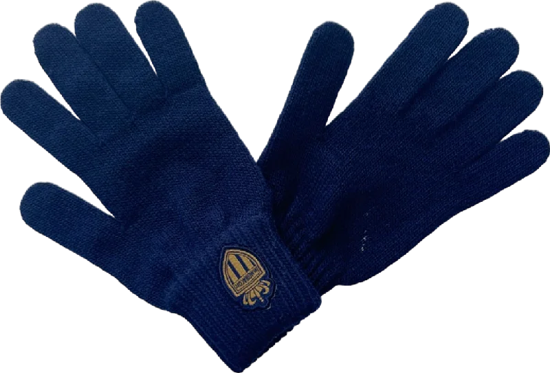 AS Monaco FC Navy Blue Knitted Gloves One SizeKnitted Chunky