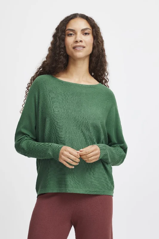 BY MORLA BATWING KNIT GREENKnitted Short Sleeve