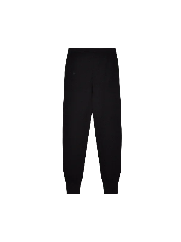 Womens DNA Regenerative Merino Wool Track Pants—black