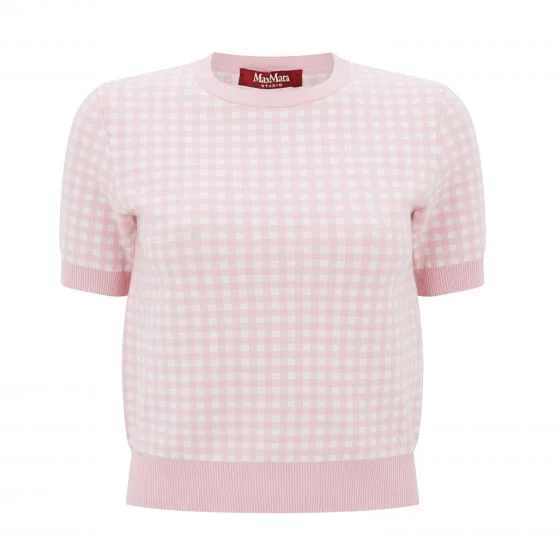 Epoca Gingham Knitted TopKnit Pullover