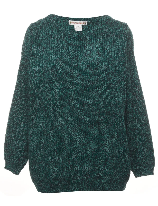 Green Cable Knit Jumper - MKnitted Summer