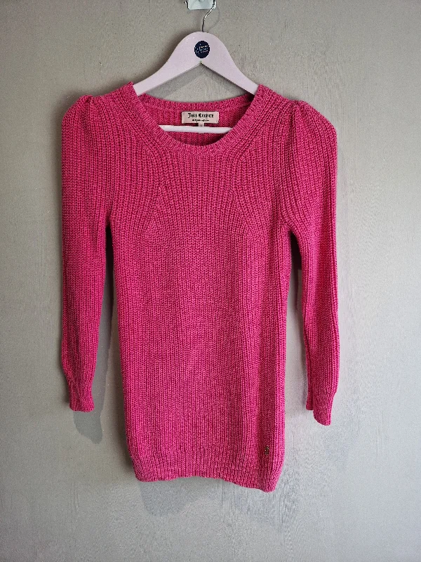 Juicy Couture pink chunky knit jumper - smallKnit Striped