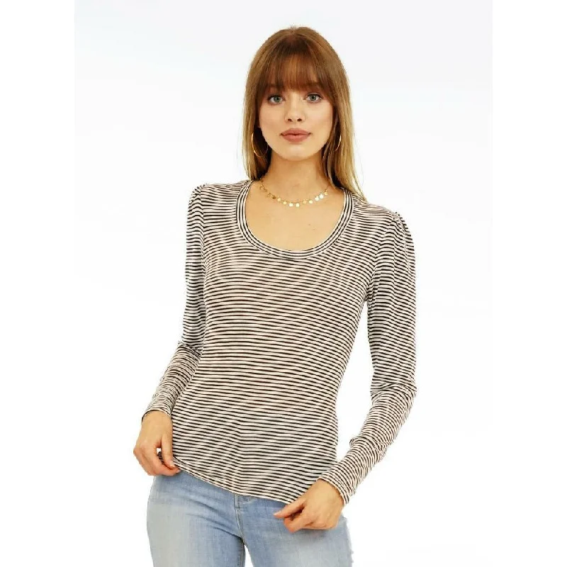 Knit Puff Sleeve TopKnit Beaded