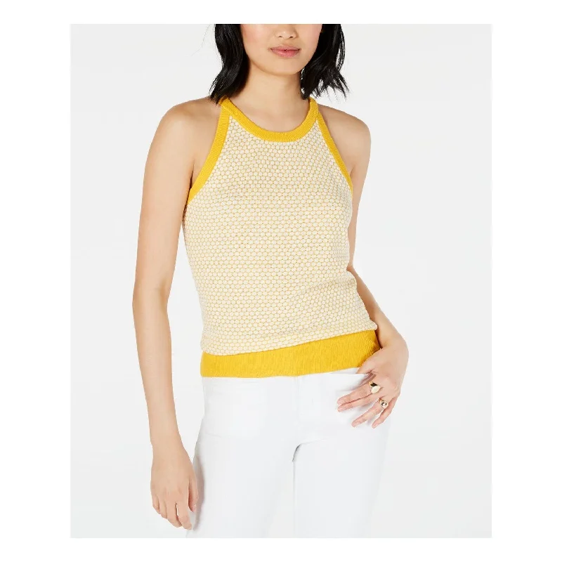 Maison Jules Women's Knit Top Yellow Size SmallKnitted Summer