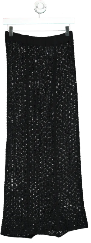 Black Knitted Skirt UK S/MKnitted Floral