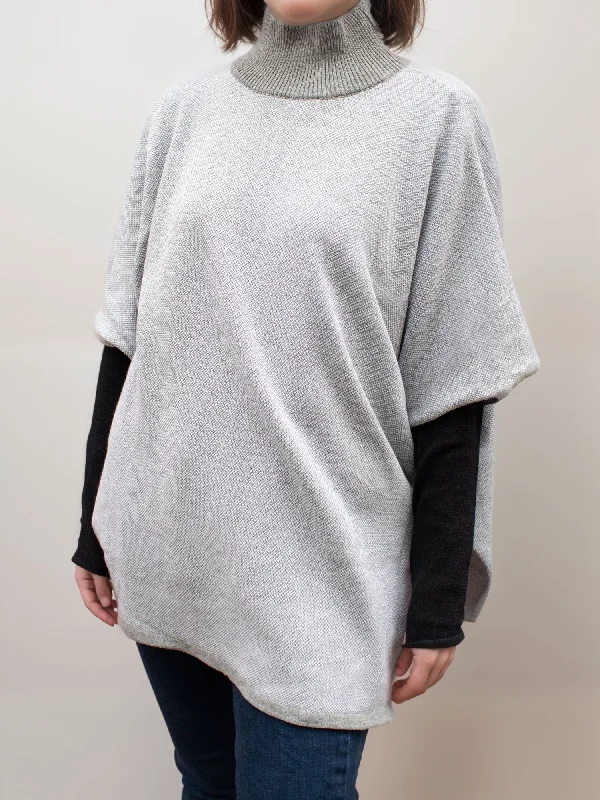 Recycled Knit PonchoKnit Sheer