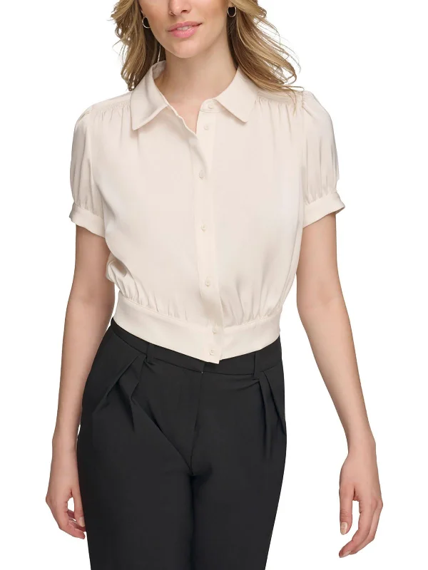 Anti-drilling down technologyWomens Business Work Button-Down Top