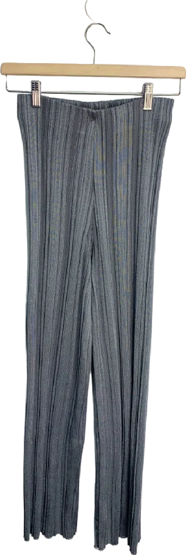 Zara Grey Ribbed Knit Pants Size S