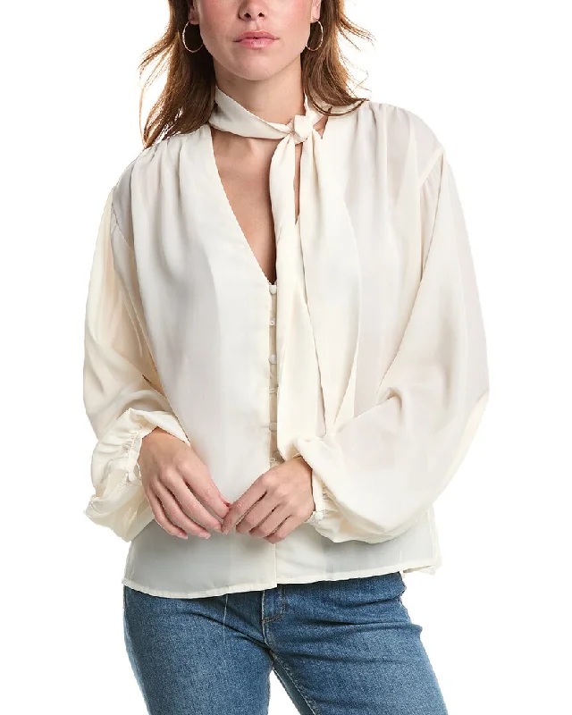 Reflective strip designLyra & Co Button-Down Top