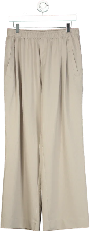 Varley Beige Tacoma Straight Pleat Pant 28" UK M