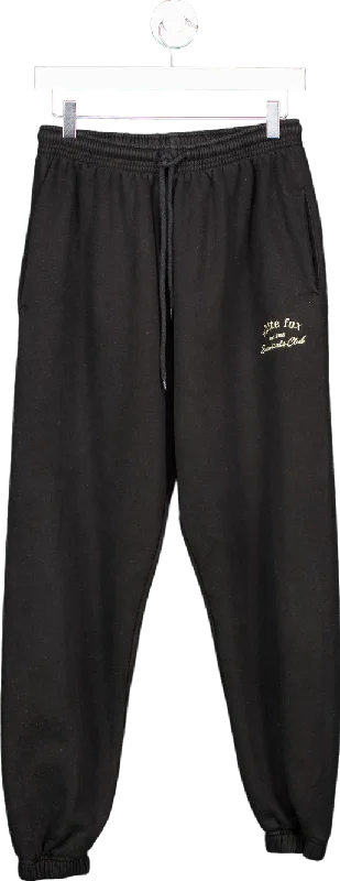 White Fox Black Sweatpants UK S