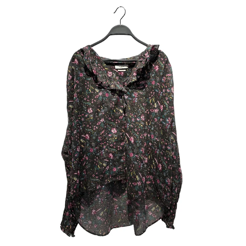 Cropped ShirtsISABEL MARANT ETOILE/Blouse/42/Floral Pattern/Cotton/BLK/