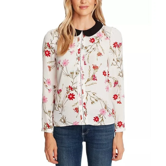 Branded ShirtsCece Women's Enchanted Wildflower Blouse Ivory White Size Medium