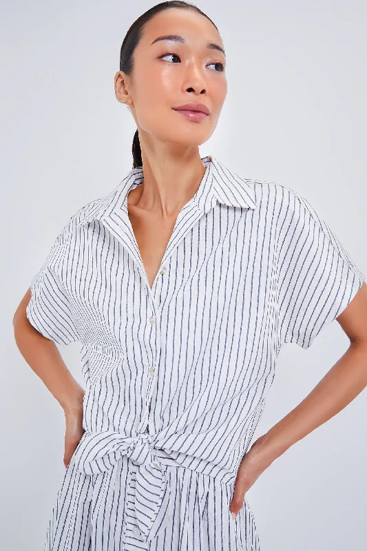 Lounge ShirtsLinen Stripe Connor Blouse