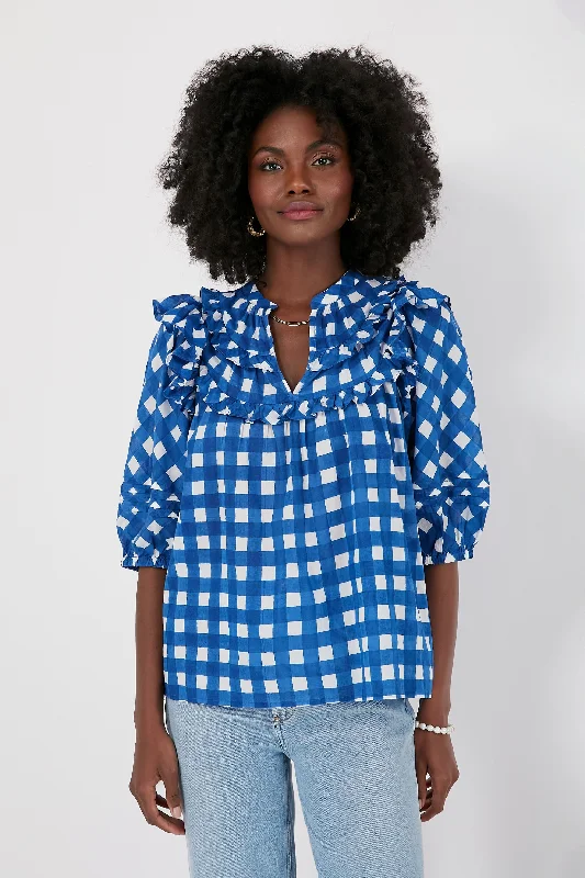 Sheer ShirtsPainterly Gingham Millie Blouse