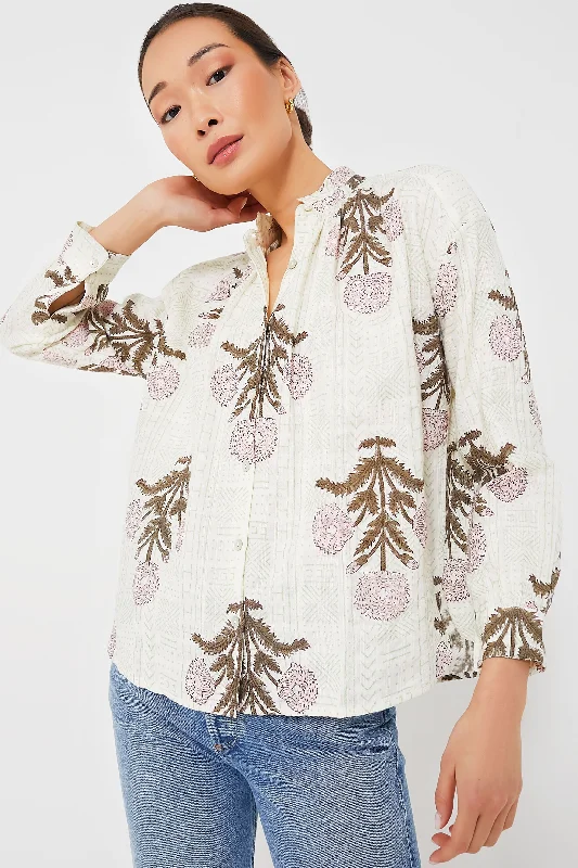 Casual ShirtsPink Blush Kiki Triple Bloom Blouse