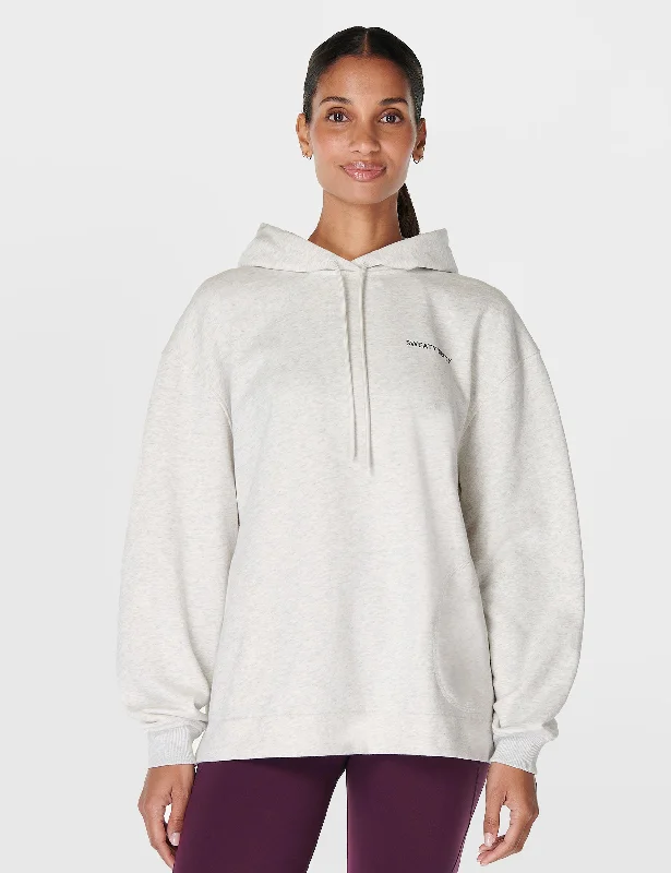 Cropped SweatshirtsRevive Longline Hoody - Ice Grey Marl