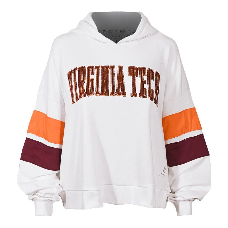 Zip-Up HoodiesVirginia Tech Women's Kelly French Terry Hood: White and Maroon