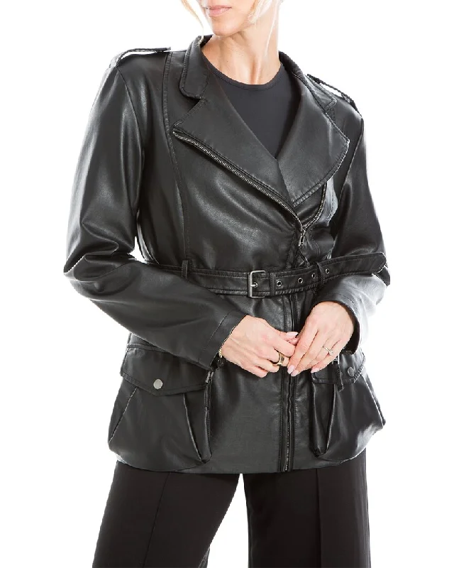 Max Studio Leatherette JacketRain Jackets