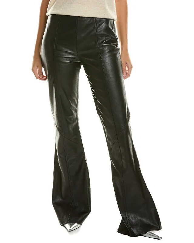 Alberta Ferretti Leather Flare PantCorduroy Jackets