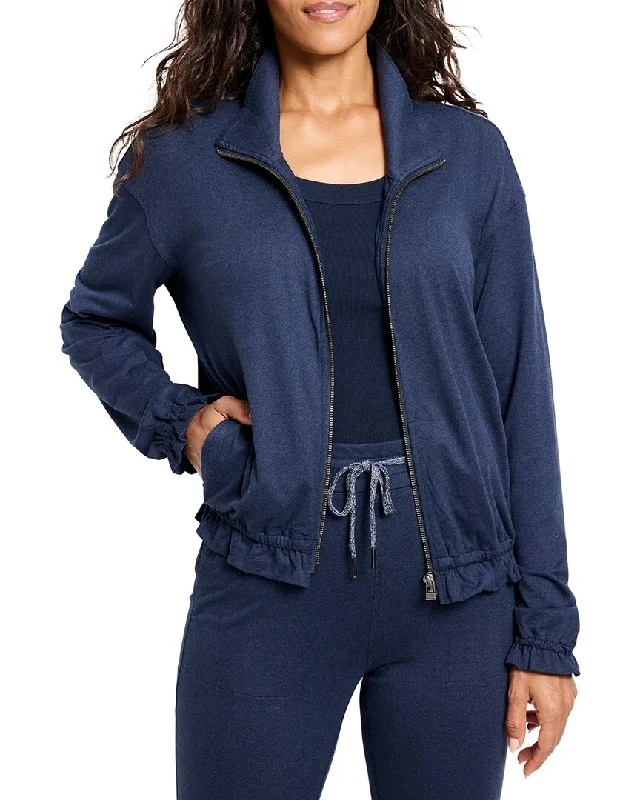 Nic & Zoe Brushed Flow Zip Front JacketLogo Jackets