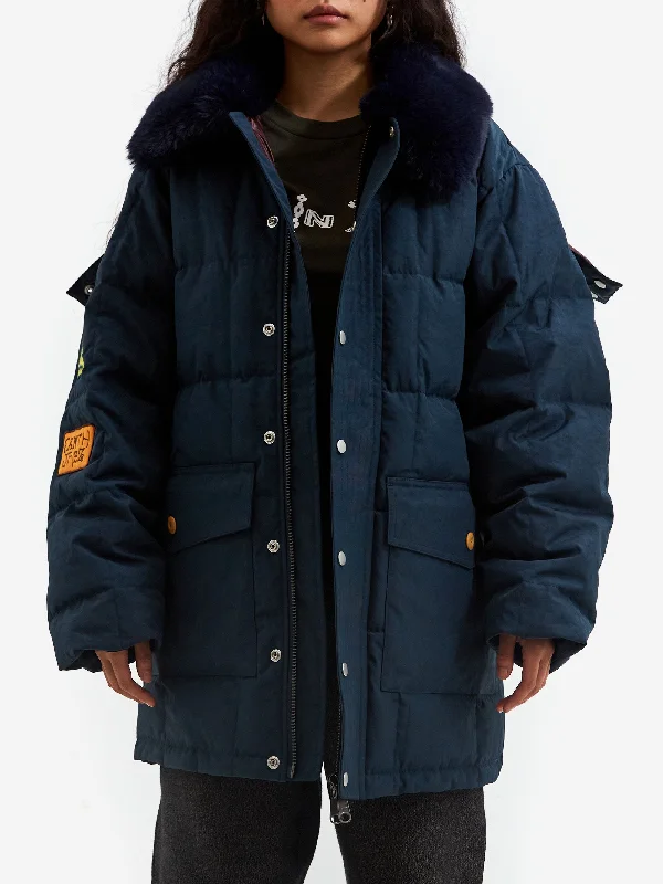 Brain Dead Homage Parka - NavyTrack Jackets