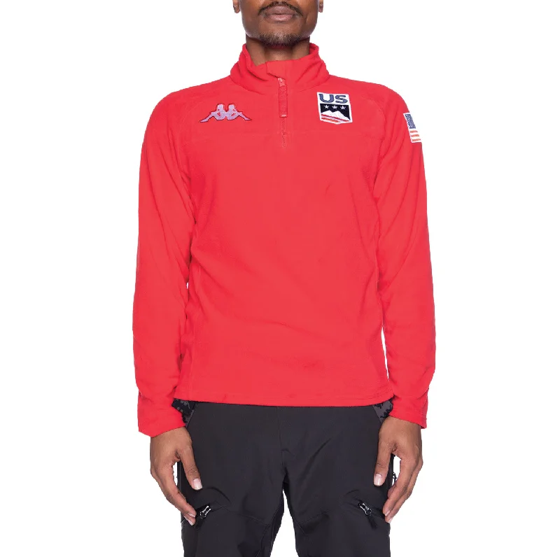 6Cento 687B US Fleece Jacket - RedHip-Hop Jackets