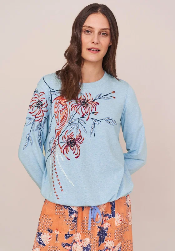 Camping HoodiesWhite Stuff Sally Embroidered Sweatshirt, Blue