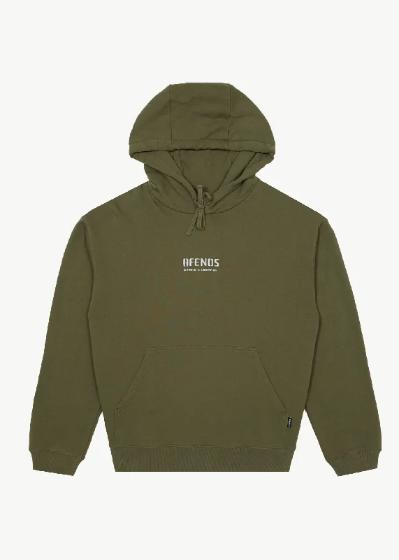 Colorblock HoodiesAFENDS Mens Questions - Pull On Hood - Military