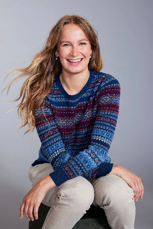 College Knit TopsWomen's Fair Isle Cashmere Sweater