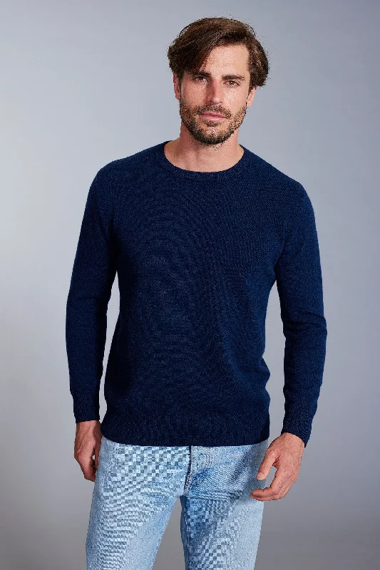 Retro Knit TopsPlainweave Cashmere Sweater for Men