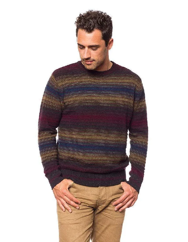 Lace-Up Knit TopsDiamond Stripe Men's Cashmere Sweater