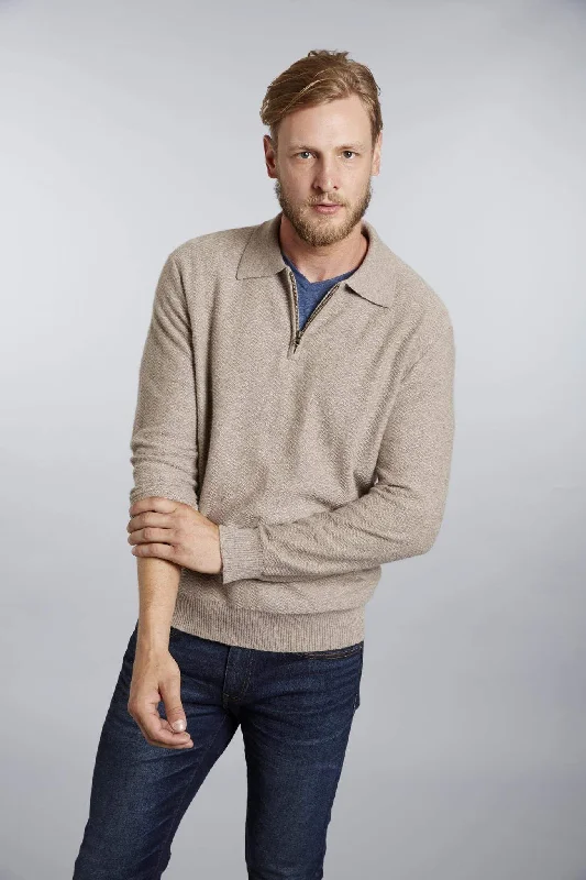 Sequined Knit TopsHerringbone Men's Cashmere Sweater