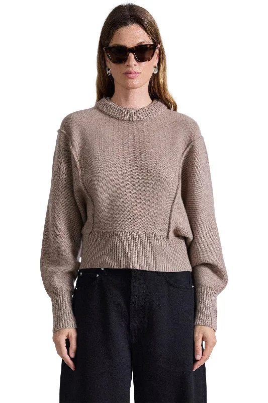 Fitted Knit TopsApiece Apart Alina Dolman Sweater in Walnut