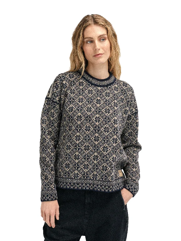 Performance Knit TopsDale of Norway - Bjorøy Women's Sweater - Mountain stone/Marine/Sand