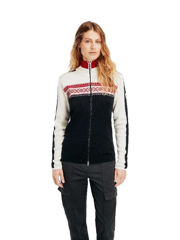 Retro Knit TopsDale of Norway - Dystingen Women's Jacket - Black/Red