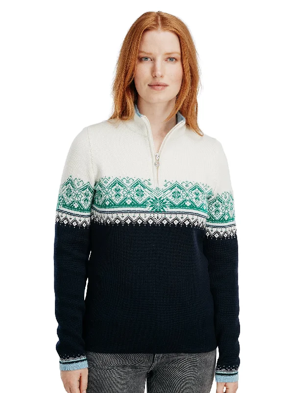 Hemp Knit TopsDale of Norway - Moritz Women's Sweater - Navy/Brightgreen