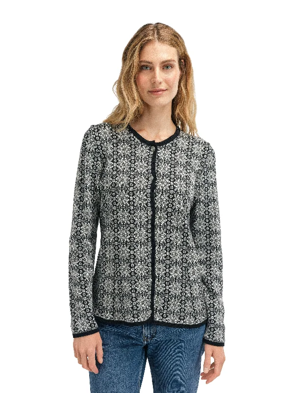 Scoop Neck Knit TopsDale of Norway - Othelie Feminine Jacket - Black/Off-White