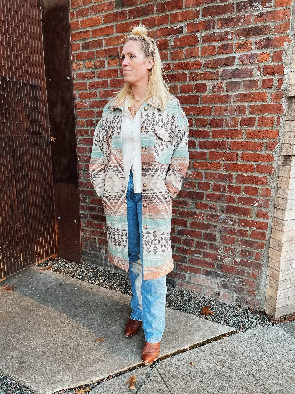 Lace Knit TopsSunset Montana Duster Coat