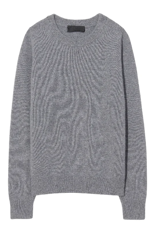 Cycling Knit TopsNili Lotan Nora Sweater in Medium Grey Melange