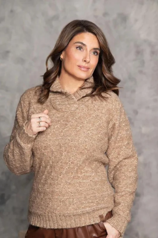 Metallic Knit TopsOrizon - Ristigouche Sweater - Sand