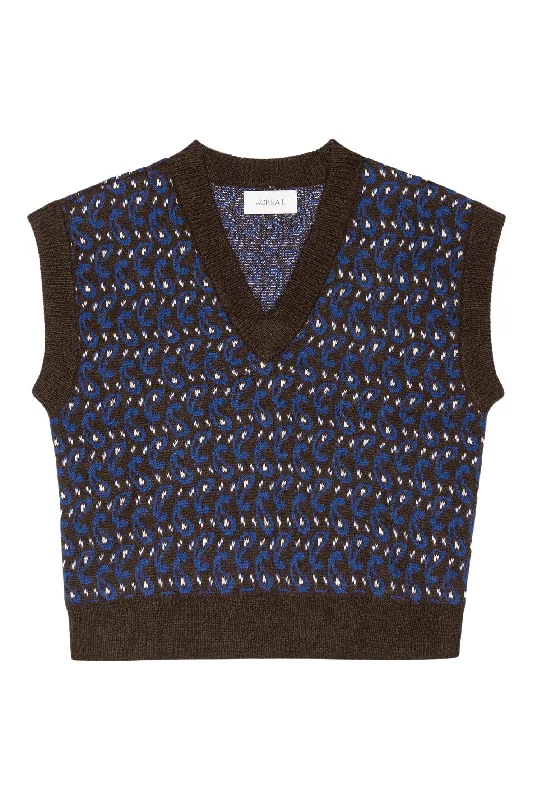 Fall Knit TopsThe Great Sweater Vest in Driftwood Paisley