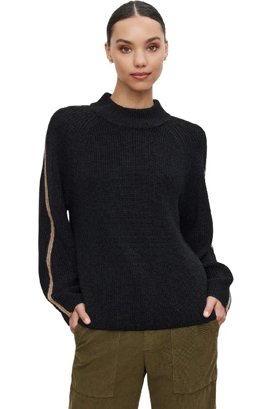 Summer Knit TopsVelvet Teagan Sweater in Black-Camel