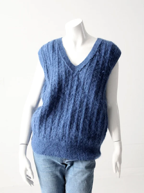 Embellished Knit Topsvintage mohair sweater vest